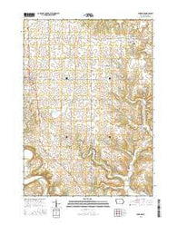 Burr Oak Iowa Current topographic map, 1:24000 scale, 7.5 X 7.5 Minute, Year 2015