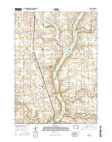 Burt Iowa Current topographic map, 1:24000 scale, 7.5 X 7.5 Minute, Year 2015