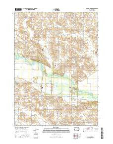 Butler Center Iowa Current topographic map, 1:24000 scale, 7.5 X 7.5 Minute, Year 2015