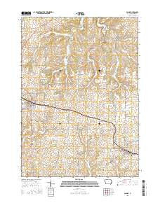 Calmar Iowa Current topographic map, 1:24000 scale, 7.5 X 7.5 Minute, Year 2015