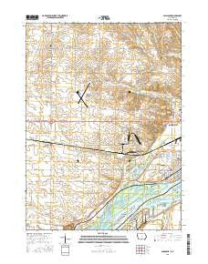 Camanche Iowa Current topographic map, 1:24000 scale, 7.5 X 7.5 Minute, Year 2015