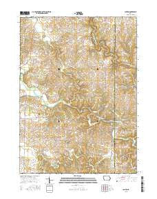 Canton Iowa Current topographic map, 1:24000 scale, 7.5 X 7.5 Minute, Year 2015