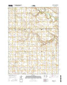 Carroll NE Iowa Current topographic map, 1:24000 scale, 7.5 X 7.5 Minute, Year 2015