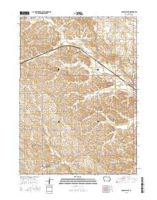Carroll West Iowa Current topographic map, 1:24000 scale, 7.5 X 7.5 Minute, Year 2015