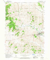 Cascade Iowa Historical topographic map, 1:24000 scale, 7.5 X 7.5 Minute, Year 1966