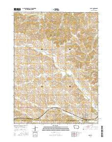 Casey Iowa Current topographic map, 1:24000 scale, 7.5 X 7.5 Minute, Year 2015
