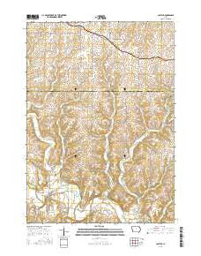 Castalia Iowa Current topographic map, 1:24000 scale, 7.5 X 7.5 Minute, Year 2015