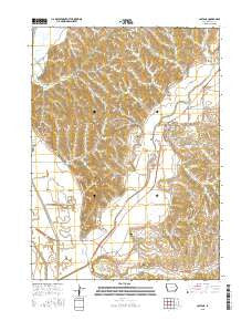 Castana Iowa Current topographic map, 1:24000 scale, 7.5 X 7.5 Minute, Year 2015