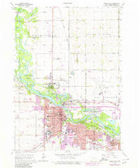 Cedar Falls Iowa Historical topographic map, 1:24000 scale, 7.5 X 7.5 Minute, Year 1963