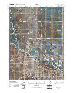 Cedar Falls Iowa Historical topographic map, 1:24000 scale, 7.5 X 7.5 Minute, Year 2010