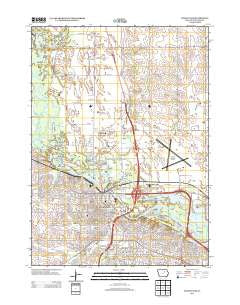 Cedar Falls Iowa Historical topographic map, 1:24000 scale, 7.5 X 7.5 Minute, Year 2013