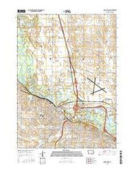 Cedar Falls Iowa Current topographic map, 1:24000 scale, 7.5 X 7.5 Minute, Year 2015