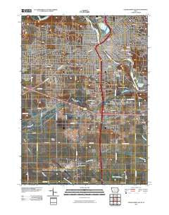 Cedar Rapids South Iowa Historical topographic map, 1:24000 scale, 7.5 X 7.5 Minute, Year 2010