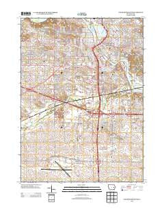 Cedar Rapids South Iowa Historical topographic map, 1:24000 scale, 7.5 X 7.5 Minute, Year 2013