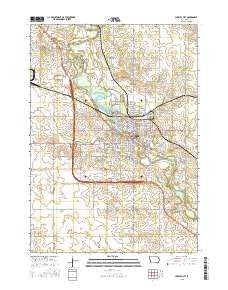Charles City Iowa Current topographic map, 1:24000 scale, 7.5 X 7.5 Minute, Year 2015