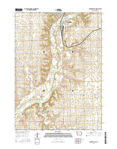 Cherokee South Iowa Current topographic map, 1:24000 scale, 7.5 X 7.5 Minute, Year 2015