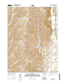 Clarinda North Iowa Current topographic map, 1:24000 scale, 7.5 X 7.5 Minute, Year 2015
