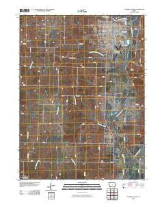 Clarinda South Iowa Historical topographic map, 1:24000 scale, 7.5 X 7.5 Minute, Year 2010