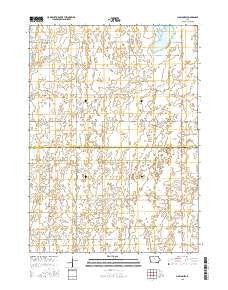 Clarion SW Iowa Current topographic map, 1:24000 scale, 7.5 X 7.5 Minute, Year 2015