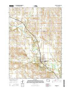 Clarksville Iowa Current topographic map, 1:24000 scale, 7.5 X 7.5 Minute, Year 2015