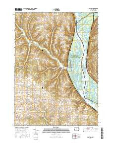 Clayton Iowa Current topographic map, 1:24000 scale, 7.5 X 7.5 Minute, Year 2015