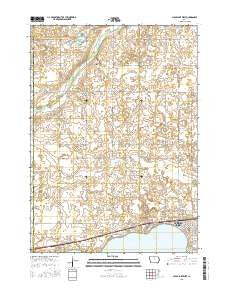 Clear Lake West Iowa Current topographic map, 1:24000 scale, 7.5 X 7.5 Minute, Year 2015
