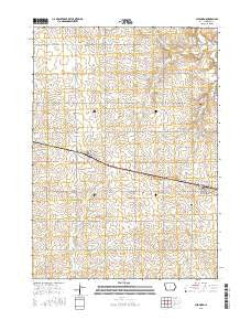 Cleghorn Iowa Current topographic map, 1:24000 scale, 7.5 X 7.5 Minute, Year 2015