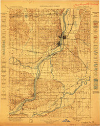 Clinton Illinois Historical topographic map, 1:125000 scale, 30 X 30 Minute, Year 1899