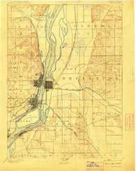 Clinton Iowa Historical topographic map, 1:62500 scale, 15 X 15 Minute, Year 1894