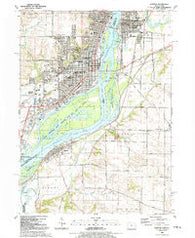 Clinton Iowa Historical topographic map, 1:24000 scale, 7.5 X 7.5 Minute, Year 1991
