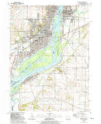 Clinton Iowa Historical topographic map, 1:24000 scale, 7.5 X 7.5 Minute, Year 1991
