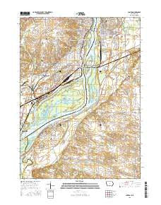 Clinton Iowa Current topographic map, 1:24000 scale, 7.5 X 7.5 Minute, Year 2015