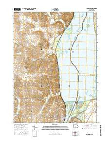 Clinton NW Iowa Current topographic map, 1:24000 scale, 7.5 X 7.5 Minute, Year 2015