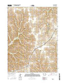 Clio Iowa Current topographic map, 1:24000 scale, 7.5 X 7.5 Minute, Year 2015