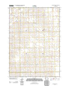 Cloverdale Iowa Historical topographic map, 1:24000 scale, 7.5 X 7.5 Minute, Year 2013