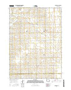 Cloverdale Iowa Current topographic map, 1:24000 scale, 7.5 X 7.5 Minute, Year 2015