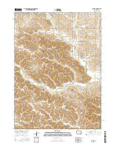 Clutier Iowa Current topographic map, 1:24000 scale, 7.5 X 7.5 Minute, Year 2015