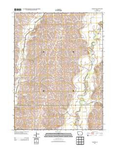 Coburg Iowa Historical topographic map, 1:24000 scale, 7.5 X 7.5 Minute, Year 2013