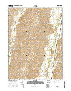 Coburg Iowa Current topographic map, 1:24000 scale, 7.5 X 7.5 Minute, Year 2015