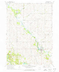 Coggon Iowa Historical topographic map, 1:24000 scale, 7.5 X 7.5 Minute, Year 1973