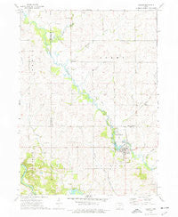 Coggon Iowa Historical topographic map, 1:24000 scale, 7.5 X 7.5 Minute, Year 1973