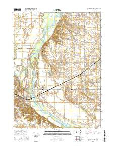 Columbus Junction Iowa Current topographic map, 1:24000 scale, 7.5 X 7.5 Minute, Year 2015