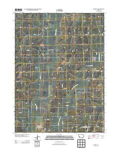 Corley Iowa Historical topographic map, 1:24000 scale, 7.5 X 7.5 Minute, Year 2013