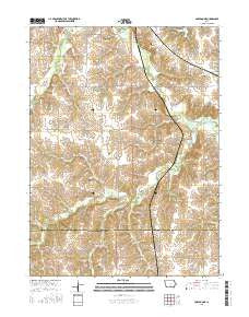 Corydon NE Iowa Current topographic map, 1:24000 scale, 7.5 X 7.5 Minute, Year 2015