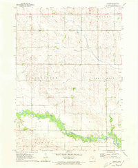 Coster Iowa Historical topographic map, 1:24000 scale, 7.5 X 7.5 Minute, Year 1971