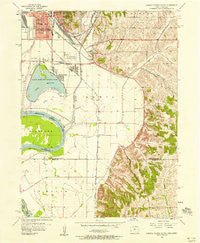 Council Bluffs South Iowa Historical topographic map, 1:24000 scale, 7.5 X 7.5 Minute, Year 1956