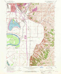 Council Bluffs South Iowa Historical topographic map, 1:24000 scale, 7.5 X 7.5 Minute, Year 1956