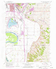 Council Bluffs South Iowa Historical topographic map, 1:24000 scale, 7.5 X 7.5 Minute, Year 1956