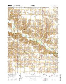 Crawfordsville Iowa Current topographic map, 1:24000 scale, 7.5 X 7.5 Minute, Year 2015