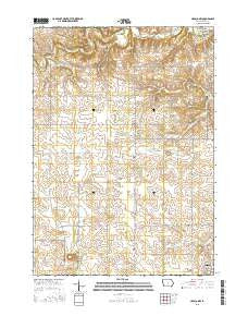 Cresco NW Iowa Current topographic map, 1:24000 scale, 7.5 X 7.5 Minute, Year 2015
